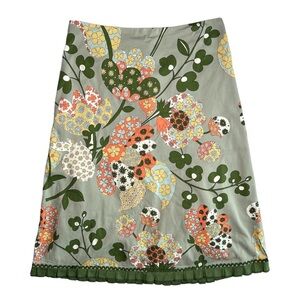 Persaman Green Floral Skirt